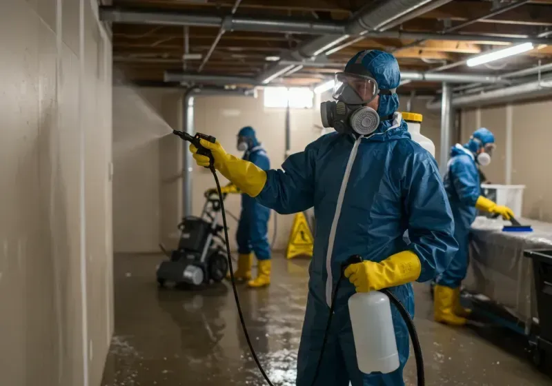 Basement Sanitization and Antimicrobial Treatment process in Kings Point, FL