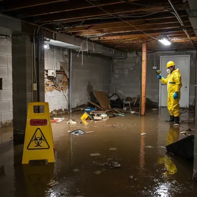 Flooded Basement Electrical Hazard in Kings Point, FL Property