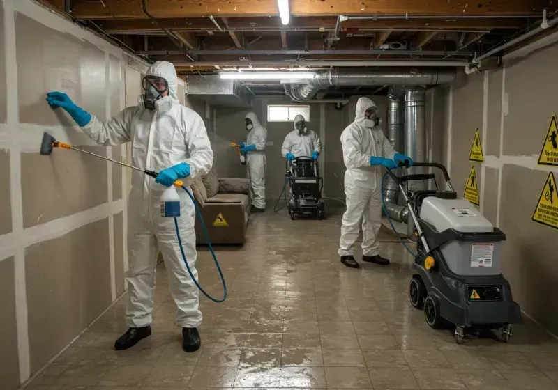 Basement Moisture Removal and Structural Drying process in Kings Point, FL